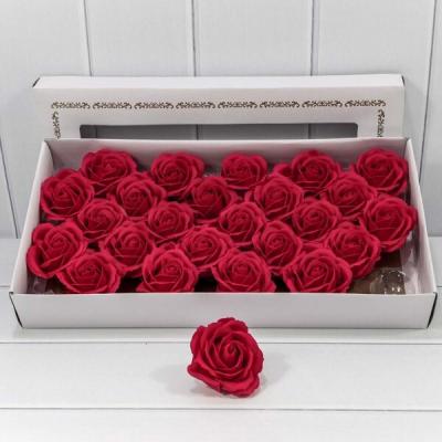 Декоративный цветок-мыло 'Большая роза' Малиново-красный 6.5*7 см 441011