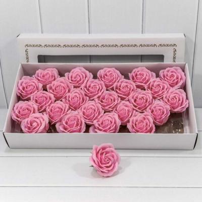 Декоративный цветок-мыло 'Большая роза' Темно-розовый 6.5*7 см 441014