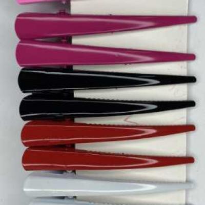 Набор цветных зажимов для волос 'Утка' 7.5 см (В наборе 12 штук) Цена за набор 1639