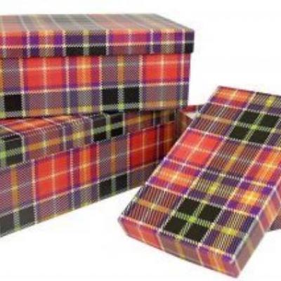 Набор подарочных коробок 3 в 1 прямоугольник 23*16*9.5 см Красный 531021к