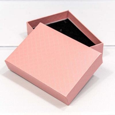 Подарочная коробка ювелирная Ромбики 11*8*3 см Розовый 449894