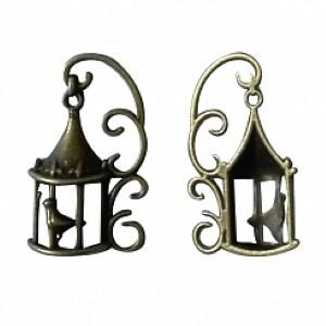 Аксессуар для декора метал Птичка в клетке 20*34*5 мм 53387