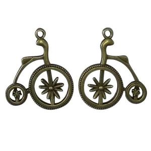 Аксессуар для декора металл Винтажный велосипед 32*27*2 мм