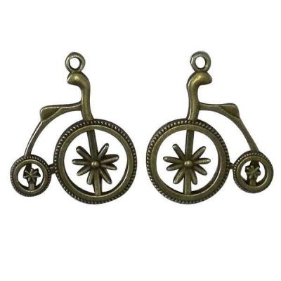 Аксессуар для декора металл Винтажный велосипед 32*27*2 мм