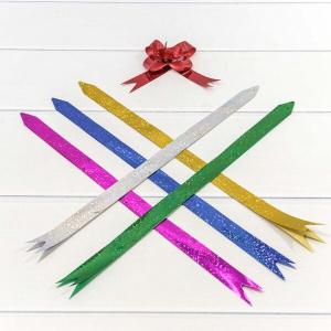 Бант-бабочка 2.2*41 см Голография ассорти 441556
