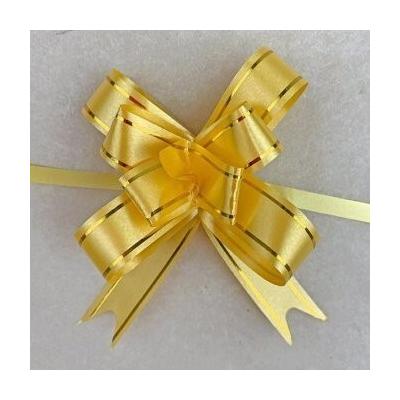 Бант-бабочка 2.2*47 см Золотая полоса 10 шт/уп 53352