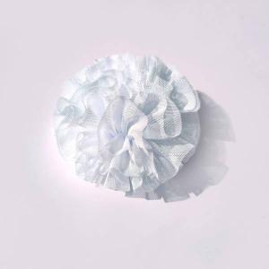 Бант для волос на резинке Сетка (7 см) Белый 121262