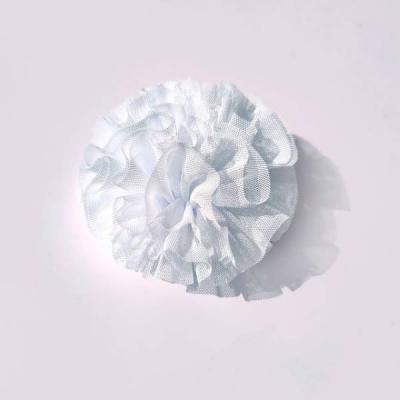 Бант для волос на резинке Сетка (7 см) Белый 121262