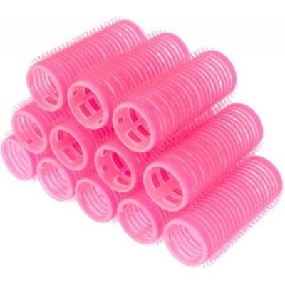 Бигуди Weisen 199262 розовые на липучке 24*63 мм 12 шт, цена за набор 33635