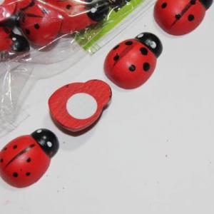 Божья коровка на липучке 2 см 24 шт ЦЕНА ЗА УПАКОВКУ 560242