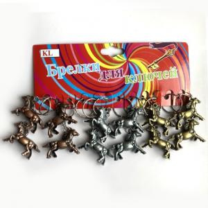 Брелок из металла в форме Лошади (в упаковке 12 штук) 41037