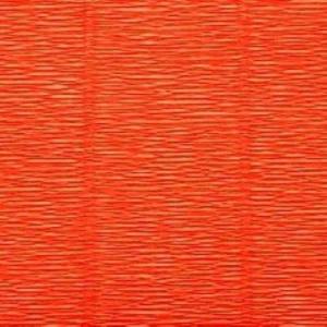 Бумага гофрированная 491216136 ярко-оранжевая Италия 50 см*2.5 м 180 г