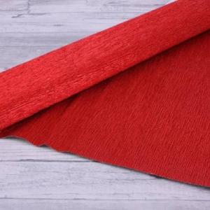 Бумага гофрированная металл 620913 красная Италия 50 см*2.5 м 140 г