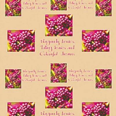 Бумага крафт в рулоне 75 см*10 м Burgundy Berries на кор.1001509