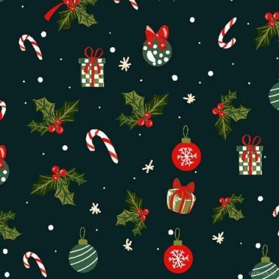 Бумага новогодняя упаковочная в листах 100*70 см 10 л/уп 530989