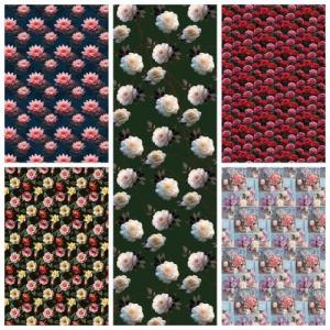 Бумага упаковочная глянцевая Цветы (25листов) 70*100 см 441727