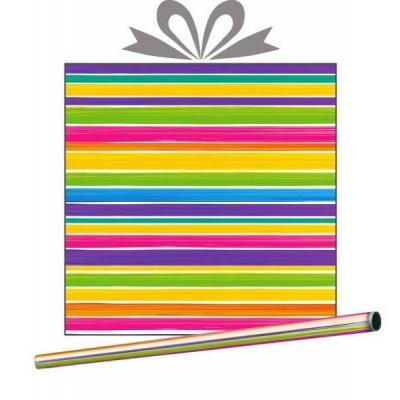 Бумага упаковочная глянцевая Радуга 70 см*10 м 51321