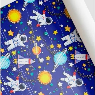 Бумага упаковочная глянцевая Спэйс 70 см*10 м 514211