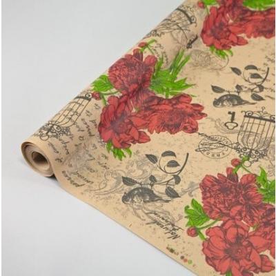 Бумага упаковочная крафт в рулоне 70 см*10 м Peones 49473