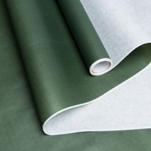 Бумага упаковочная крафт в рулоне 70 см*10 м Тонировка белый/зеленый мох 50 г/м2