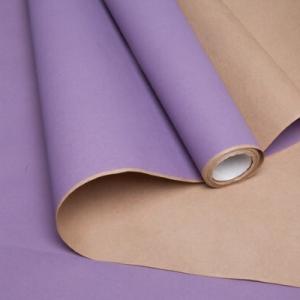 Бумага упаковочная крафт в рулоне 70 см*10 м Тонировка сиреневый 70 г/м2