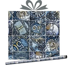 Бумага упаковочная металлизированная 68.5 см*1 м 