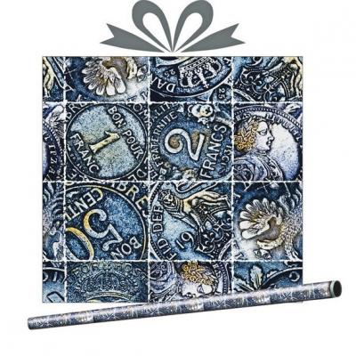 Бумага упаковочная металлизированная 68.5 см*1 м 