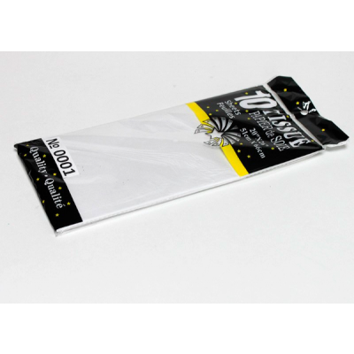 Бумага упаковочная тишью 50*66 см Белый с блестками 10 листов 14 г/м2 49190001