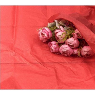 Бумага упаковочная тишью 50*66 см Красный 10 листов 441219