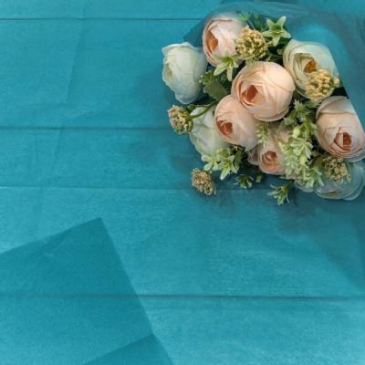 Бумага упаковочная тишью 50*66 см Насыщенный зеленовато-синий 10 листов