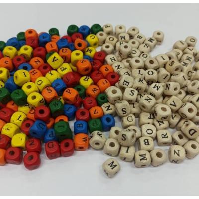 Бусины Буквы 10 мм 100 гр английские деревянные
