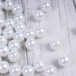 Бусины перламутр 10 мм 100 г Белый