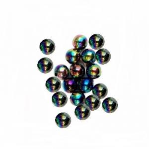 Бусины перламутр 8 мм 100 г Черный хамелеон 271473