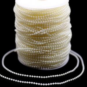 Бусины жемчуг на бобине 3 мм 100 м Молочный