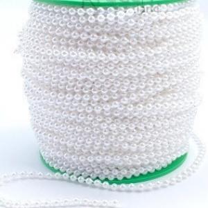 Бусины жемчуг на бобине 4 мм 60 м Белый 271462