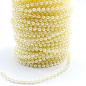 Бусины жемчуг на бобине 5 мм 40 м Молочный