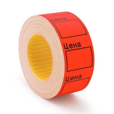 Ценник-ролик 25*35 мм красные Эконом Цена за 1 ролик