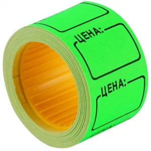 Ценник-ролик 25*35 мм зеленые Эконом Цена за 1 ролик