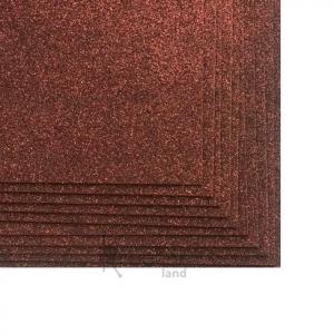 Фоамиран 30*20 см 2 мм Коричневый с блестками 10 шт/уп, цена за упаковку