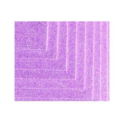 Фоамиран 50*50 см 2 мм Сиреневый H06 с блестками 10 шт/уп