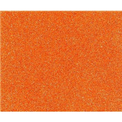 Фоамиран 50*50 см 2 мм Темно-оранжевый с блестками 10 шт/уп