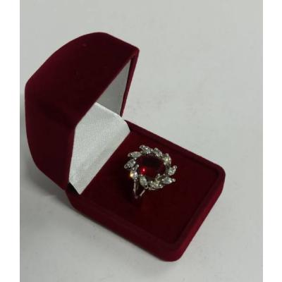 Футляр бархатный под кольцо, серьги бордовый 42301