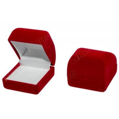 Футляр бархатный под кольцо, серьги красный 42395