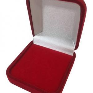 Футляр под кольцо, серьги красный квадратный 42459