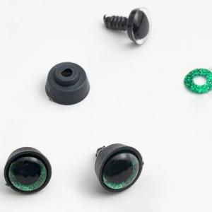 Глазки для игрушек 12 мм с заглушками (20 шт) Зеленый 171824