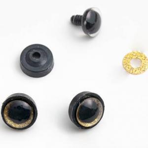 Глазки для игрушек 16 мм с заглушками (20 шт) золото 171831