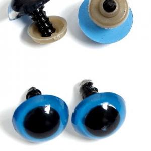 Глазки круглые выпуклые 10 мм синий 10 шт