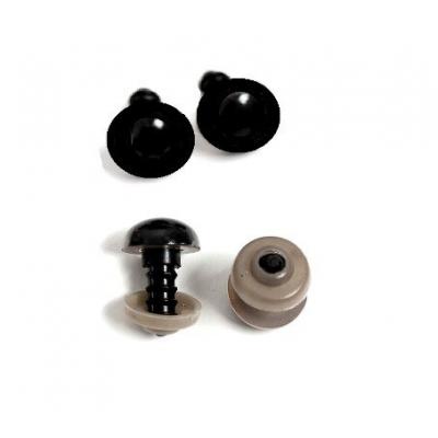 Глазки круглые выпуклые 8 мм черный 20 шт