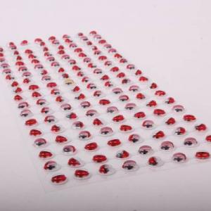 Глазки Стразы красные без ресничек 144 шт 56847