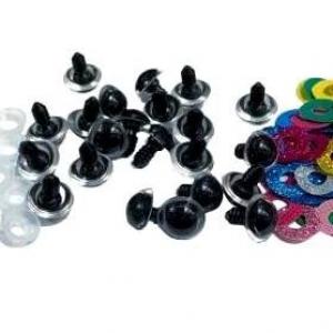 Глазки винтовые с глиттерной вставкой 14 мм 10 шт